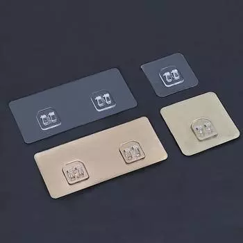 Punch-Free Traceless Adhesive Shoe Rack with Strong Transparent Acrylic Hook Transparent 6x6 Single Claw