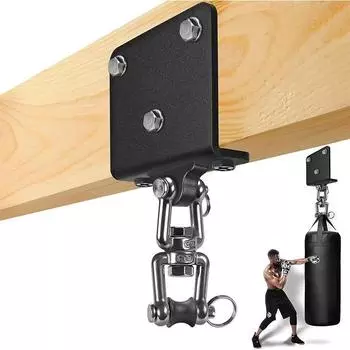 Punching Bag Hanger for Heavy Bag Beam Mount Hardware 360° Rotation Boxing Bag Ceiling Mount one size чёрный