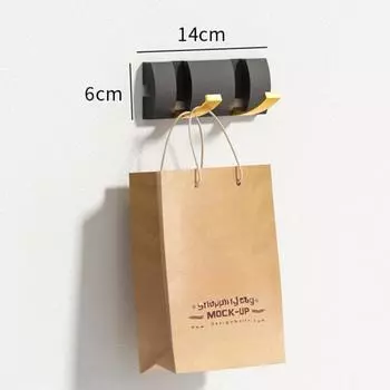 Punching/Non Punching Dual Use Hook, Clothes Rack Behind Toilet Door, Hidden Folding Hook, Non Punching Wall Mounted, ABS Thickened Hook