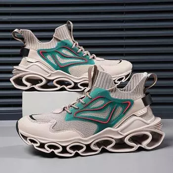 Панк Мужская обувь Удобные повседневные кроссовки Мужские новые спортивные кроссовки Трендовые кроссовки для бега Баскетбол Ботинки Мужские летние 2024 39 чёрный