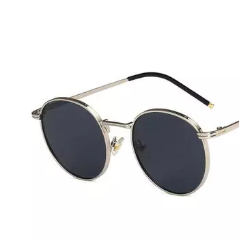 Punk Round Frame Sunglasses Trend Vintage Eyewear Fashion Ins Sunglasses Female Style5