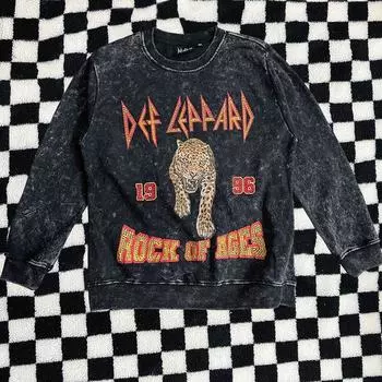 Punk Small Rock Neutral Abi Rivet Sweater Leopard Carbon Black XL (small flaw)