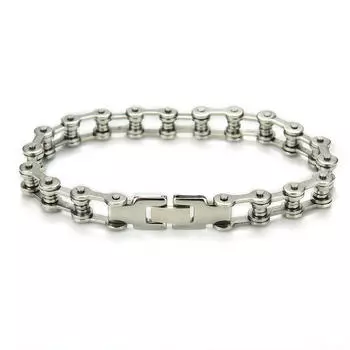 Punk Stainless Steel Bracelet Men Biker Bicycle Motorcycle Chain Bracelets 8.5 ARI