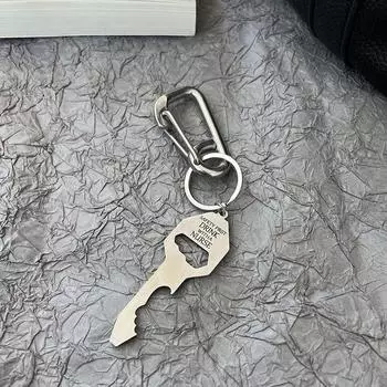 Punk Star Oval Essential Icon Carabiner Keychain Pendant High Quality Keyring Creative Backpack Decoration Accessories Gifts