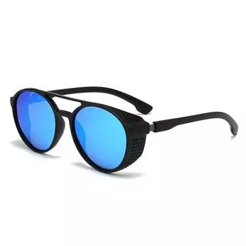 Punk Style Polarized Sunglasses Double Beam Round Hollow Retro Sunglasses Amazon Hot-Selling Glasses 56-18-138