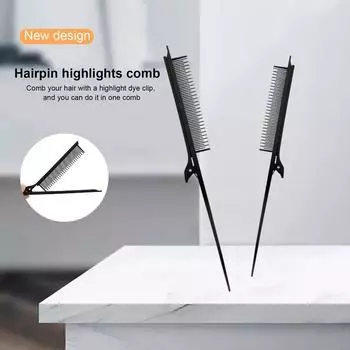 Punkt-schwanz Highlight Kamm High-gloss Kamm Punkt-schwanz Kunststoff Kamm Haar Salon Farbe Pinsel Styling Kamm Werkzeug Weben Mit Haar Clip