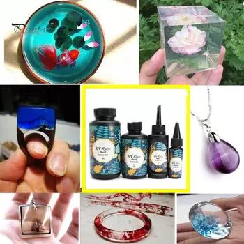 Puntos 10/15/25/60/100/200 г УФ-смола твердый клей ультрафиолетовый прозрачный светодиодный DIY инструменты 10g