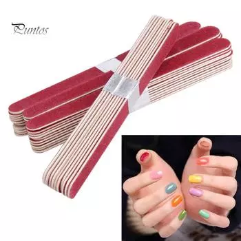 Puntos 10/40 шт. деревянные шлифовальные буферы для дизайна ногтей, полировальные блоки, пилочки для полировки, маникюрный инструмент 10pcs