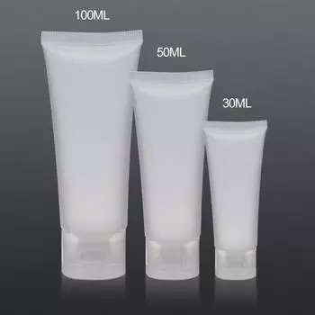 Puntos 10 шт 30/50/100 мл матовый пустой прозрачный тюбик сменный косметический крем лосьон флакон 50ML