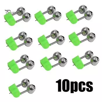 Puntos 10 шт./компл., двойная удочка для ночной рыбалки, колокольчик, кольцо-сигнализация, снасти, аксессуары one size