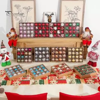 Puntos 16Pcs Рождественская елка Шар Подвеска Торговый центр Потолок Окно Висячие украшения