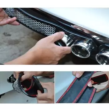 Puntos 1 пара, универсальный автомобильный Стайлинг, поддельные декоративные вентиляционные решетки, глушитель, труба чёрный