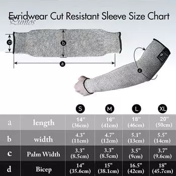 Puntos 1 шт., HPPE уровня 5, устойчивый к порезам, против проколов, защитный чехол для рук, рукавов серый