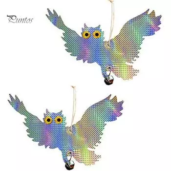 Puntos 2 шт. устройство отпугивания птиц сова отражатели фруктовый сад балкон украшение сада Owl