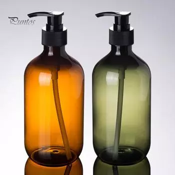 Puntos 300/500 мл лосьон, шампунь, держатель для геля для душа, дозатор мыла, пустая бутылка с насосом для ванны 300ml коричневый