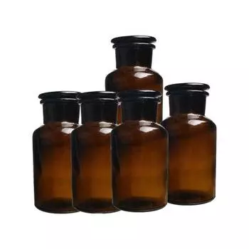 Puntos 30/60/125/250/500 мл коричневый флакон для реагентов с широким горлом емкость для хранения лабораторные принадлежности 30ML