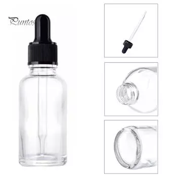 Puntos 30 мл портативный бессвинцовый стеклянный пустой флакон для эфирного масла мини-органайзер для хранения зелёный