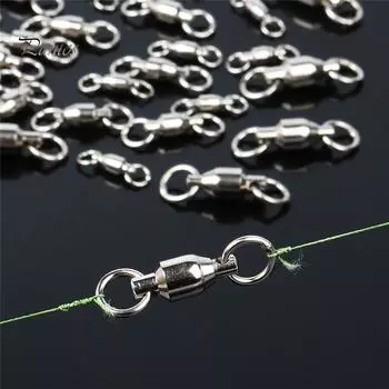 Puntos 30 шт. из нержавеющей стали, вертлюги для рыбалки, шарикоподшипники, роликовые кольца, разъем для крючка 1#