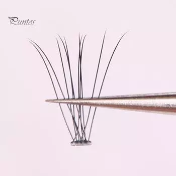 Puntos 60 шт. протеиновые шелковые накладные ресницы ручной работы густые ресницы наращивание макияж глаз 8mm