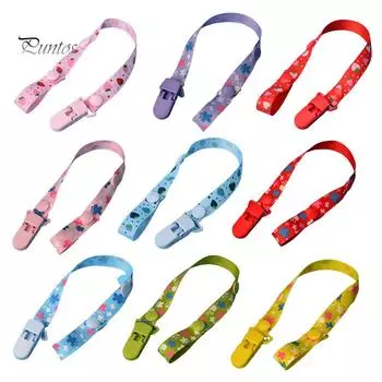 Puntos Baby Fruir Print Соска-пустышка Зажим для соски-пустышки Ремешок для поводка для кормления Butterfly** синий