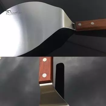 Puntos деревянная кухонная нержавеющая сталь 13 дюймов круглая ручка лопатка для торта пиццы инструмент для выпечки one size