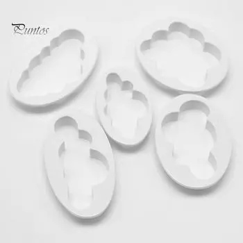 Puntos DIY 5 шт облако торт печенье резак для помадки плесень украшения выпечки инструмент 5pcs белый