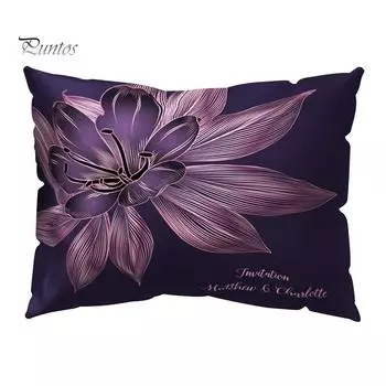 Puntos фиолетовый цветочный принт наволочка наволочка диван-кровать автомобиль кафе декор 12#