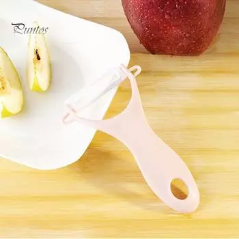 Puntos кухонный многофункциональный керамический нож для очистки овощей и фруктов, скребок для картофеля и яблок, инструмент розовый