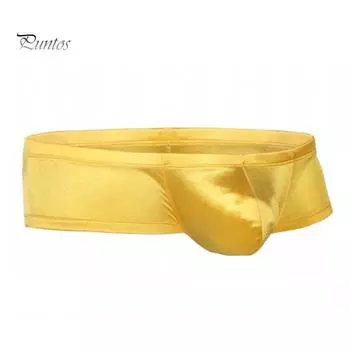 Puntos Мужские однотонные трусы-стринги с низкой посадкой, сексуальные, U-образные, выпуклые, с Т-образной спиной, с карманами, нижнее белье M