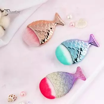Puntos Nail Art Хвост Русалки Дизайн Мягкая кисть для удаления пыли Чистящий маникюрный инструмент