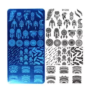 Puntos Nail Art Маникюрный инструмент DIY Рождественский стиль Штамповочная пластина Шаблон для штамповки s 3#