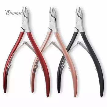 Puntos Nail Art Маникюрный Инструмент Острые Кусачки Из Нержавеющей Стали Ножницы Для Кутикулы Омертвевшая Кожа красный