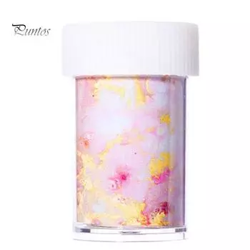 Puntos Nail Art Marble Stained Starry Sticker Pink Blue Foil Manicure Transfer Decals 2