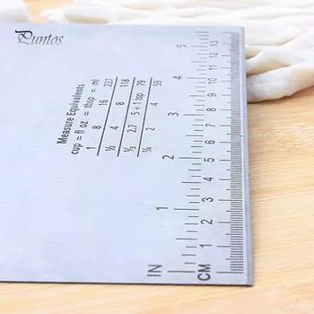 Puntos Нержавеющая сталь Скребок для теста для пиццы Резак Кухонный кондитерский шпатель для торта Инструмент серебряный