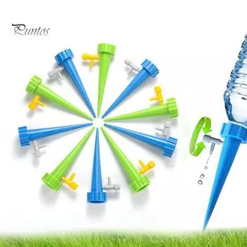 Puntos Регулируемые 6 шт. DIY Поток Капельные Водяные Шипы Автоматические Горшечные Растения Поилки Конус