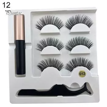 Puntos Стойкий женский макияж Магнитная подводка для глаз с набором пинцетов для накладных ресниц 20 #