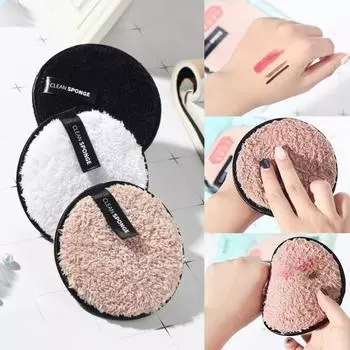 Puntos Women Soft Sponge Makeup Remover Powder Puff Face Cleaner Cleansing Cloth Pad армия зеленый
