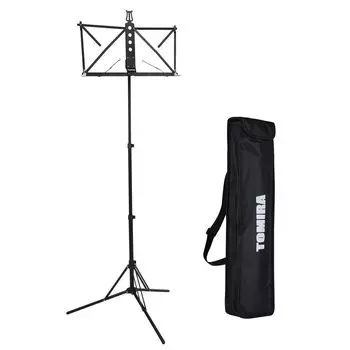 Пюпитр Алюминиевый сплав складной пюпитр Универсальный размер Для взрослых и детей Мягкая сумка в комплекте [Портативный и легкий] (черный) чёрный