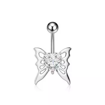 Пупок живота Круг бабочка Пупок Ногти Персиковое сердце Камень Пупок живота Утка Madage Танец живота Poch Accessor