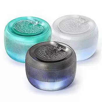 PUPOPAN 25 дБ очень тихий диспенсер для воды для кошек без BPA, фонтанчик для питья для кошек и собак со встроенным светодиодным освещением(СЕРЫЙ) светло-серый