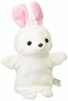 PUPPET COLLECTION NATURE & FARM Rabbit Hand Puppet, White, Kids