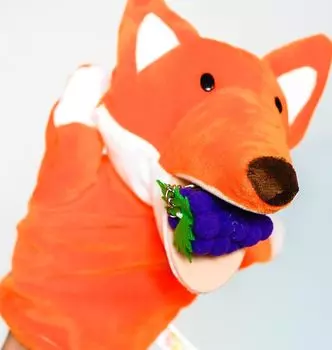 Puppet Fox Plush Toy Goods Puppet Theater Ventriloquism Gloves [With Grapes]