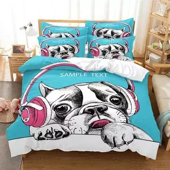 Puppy Bedding Duvet Cover Set 3d Digital Printing Bed Linen Fashion Design Comforter Cover Bedding Sets Bed Set 70x133cm 2pcs