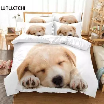 Puppy Bedding Set Duvet Cover Set 3d Bedding Digital Printing Bed Linen Queen Size Bedding Set Fashion Design EU single(135x200cm)