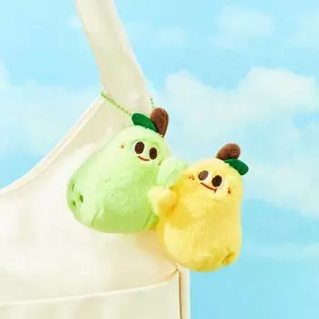 Puppy Bone Plush Doll Keyring Cute Fruit Couple Pendants Plush Magnetic Keychain For Friend random animal