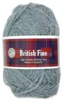Puppy British Fine Medium Light Set of 10000149 Yarn, Fine, 64, Blue, 25g, Approx. 116m, 10,