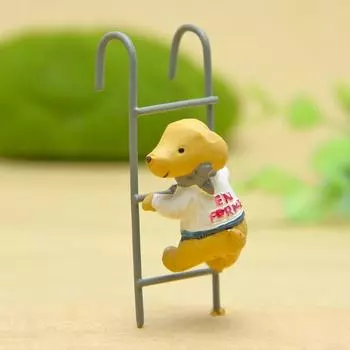 Puppy Cartoon Cute Climbing Stairs Scene Model Decoration For Props Landscape