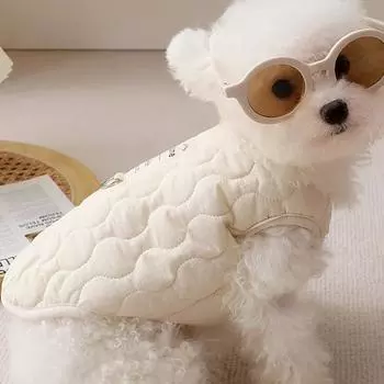 Puppy Coat Winter Pet Dog Clothes Thick Plush Dog Jacket Chihuahua Bichon French Bulldog Costume Dog Supplies Cat Clothing Vest S зелёный