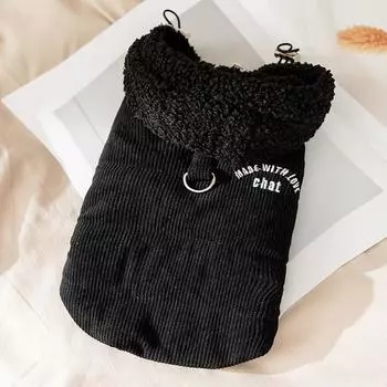 Puppy dog clothes autumn and winter small dog teddy bichon puppy kitten warm corduroy two-legged pet cotton coat S (recommended weight 3-2.5 kg)