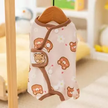 Puppy dog clothes autumn and winter warm four-legged clothes home bag belly clothes small dog Teddy Yorkshire pet clothing XS (recommended weight 1-1.5kg)